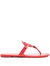 Tory Burch Miller Leather Thong Sandals In Red