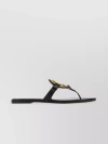 Tory Burch Miller Leather Thong Slippers In Black