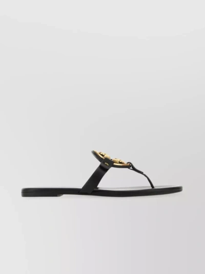 TORY BURCH MILLER LEATHER THONG SLIPPERS