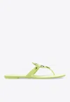Tory Burch Miller Logo-motif Flip Flops In Green