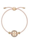 Tory Burch Miller Logo Medallion Slide Bracelet