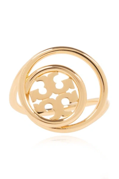 Tory Burch Miller Logo Plaque Ring In Gold