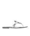 Tory Burch Miller Soft Leather Thong Sandals In White