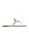 Tory Burch Miller Crystal Embellished Thong Sandals In Nude