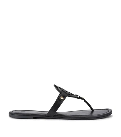 Tory Burch Miller Logo Sandals In Black