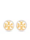 Tory Burch Miller Logo-stud Earrings In Gold
