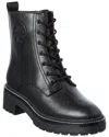 Tory Burch Miller Lug Sole Leather Bootie In Black