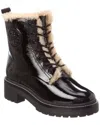TORY BURCH TORY BURCH MILLER LUG SOLE PATENT & SHEARLING BOOTIE
