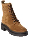 Tory Burch Miller Lug Sole Suede Bootie In Multi