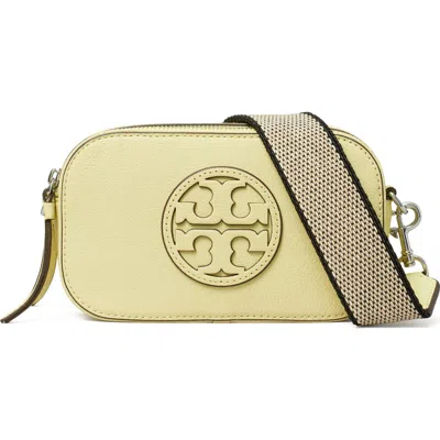 Tory Burch Miller Matte Mini Leather Crossbody Bag In Lemon Zest