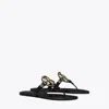 Tory Burch Miller Nappa Leather Logo Sandals