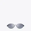 Tory Burch Miller Metal Oval Sunglasses In Blue