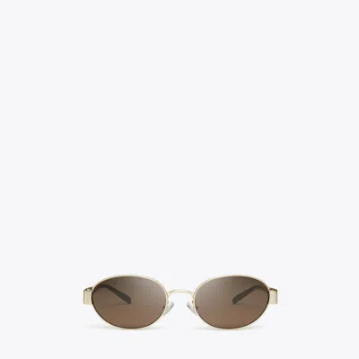 Tory Burch Miller Metal Oval Sunglasses