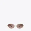 Tory Burch Miller Metal Oval Sunglasses In Gold