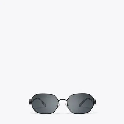 Tory Burch Miller Metal Oval Sunglasses In Gold