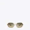 Tory Burch Miller Metal Oval Sunglasses In Brown