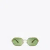 Tory Burch Miller Metal Oval Sunglasses In Green
