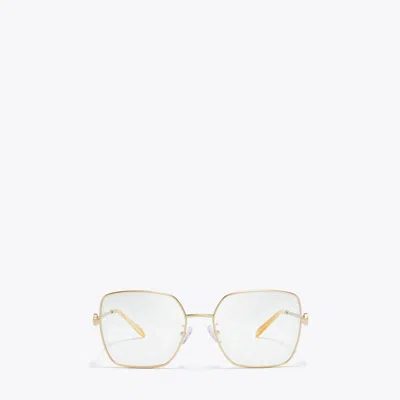 Tory Burch Miller Metal Square Eyeglasses In Gold