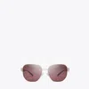 Tory Burch Miller Metal Square Sunglasses In Purple