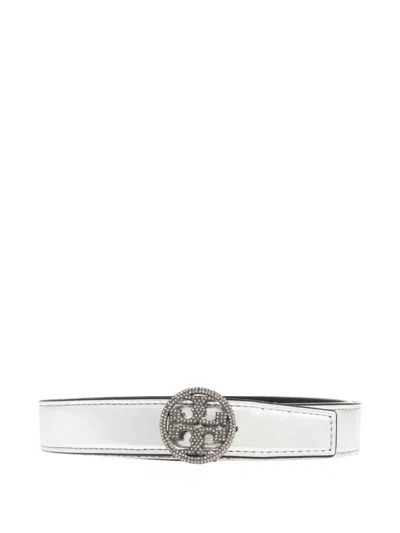 Tory Burch Miller Metallic Belt In Black