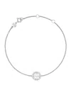 Tory Burch 'miller' Metallic Chain-link Bracelet With Double T Charm And Crystal Embellishments In Brass Blend  In Silver