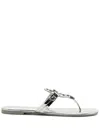 Tory Burch Miller Metallic Flip Flop In Silver