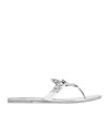 Tory Burch Miller Metallic Flip Flop In White