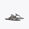 Tory Burch Miller Metallic Sandal In Gray