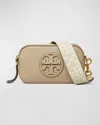 Tory Burch Beige Bag With Embossed Logo And Shoulder Strap In Fresh Clay