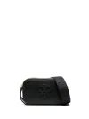 Tory Burch Miller Mini Zip Leather Crossbody Bag In Black  