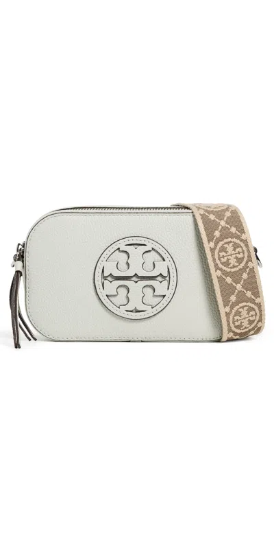 Tory Burch Miller Mini Crossbody Bag Light Titanium In Silver