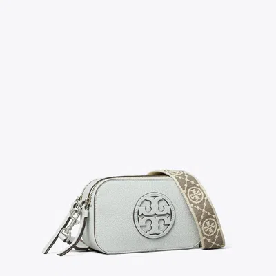 Tory Burch Miller Mini Crossbody Bag In Silver