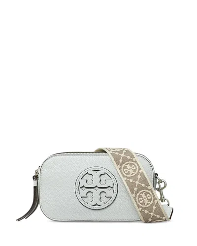 Tory Burch Miller Mini Crossbody In Silver
