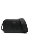 Tory Burch Miller Mini Logo Lambskin Crossbody Bag In Black