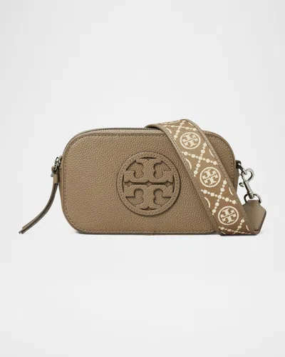 TORY BURCH MILLER MINI ZIP LEATHER CROSSBODY BAG
