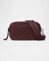 Tory Burch Miller Mini Zip Leather Crossbody Bag In Red