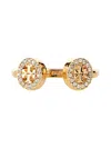 TORY BURCH "MILLER" OPEN RING WITH PAVÉ