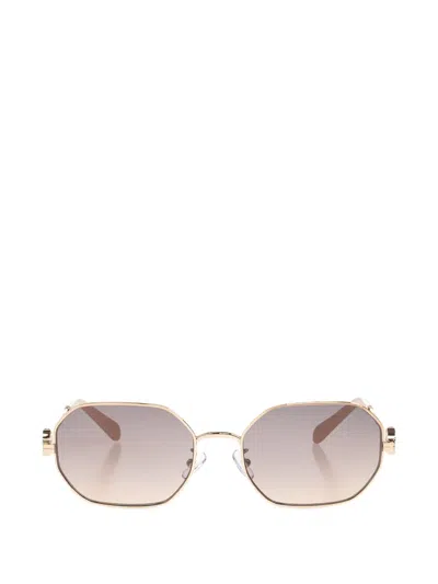Tory Burch Miller Oval-frame Sunglasses In Gold