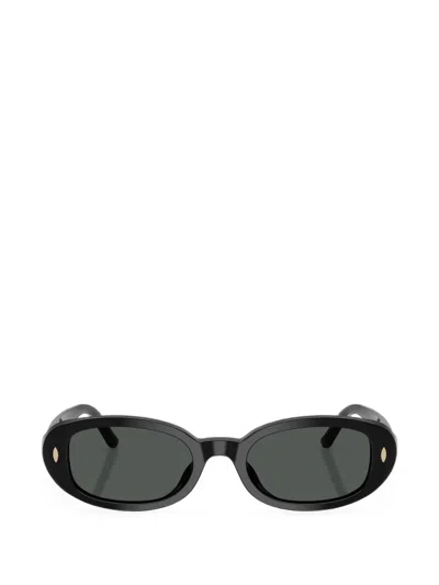 Tory Burch Miller Oval Sunglasses In Black