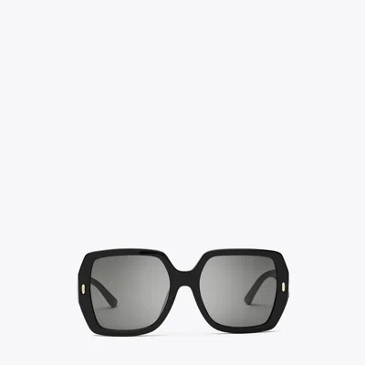 Tory Burch Miller Oversized Square Sunglasses In Black