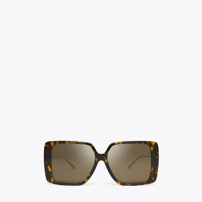 Tory Burch Miller Oversized Square Sunglasses In Brown