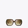 Tory Burch Miller Oversized Square Sunglasses In Burgundy