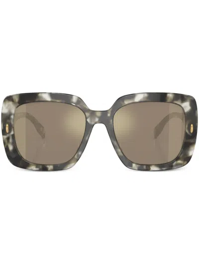 Tory Burch Miller Oversized Sunglasses In Black