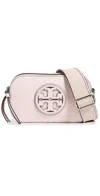 Tory Burch Miller Patent Border Mini Crossbody Bag Pale Pink