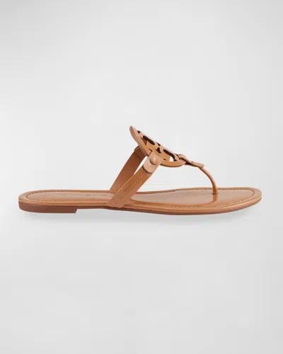 Tory Burch Miller Patent Leather Sandals In Tan