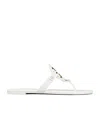 Tory Burch Miller Cut-out Leather Flip-flops In White