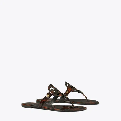Tory Burch Miller Patent Sandal In Tortoise Patent