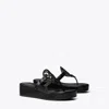 Tory Burch Black Miller Wedge Sandals