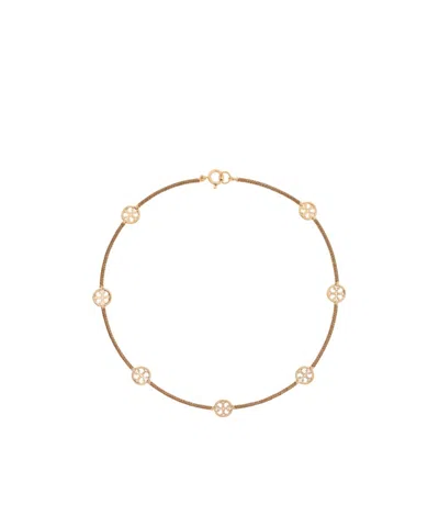 Tory Burch Miller Pavé Necklace In Tory Gold/smoky Topaz