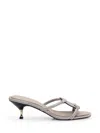 Tory Burch Miller Grey Sandals In Gray